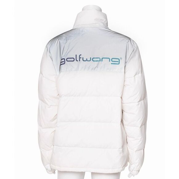 RARE GOLFWANG Ivory and Silver Reflective Puffer Jacket - Picture 3 of 3
